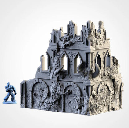 Modular INFECTED RUINS Txarli Factory Infected Alien Building Terrain Cityscape Set, Perfect for Tabletop Wargames