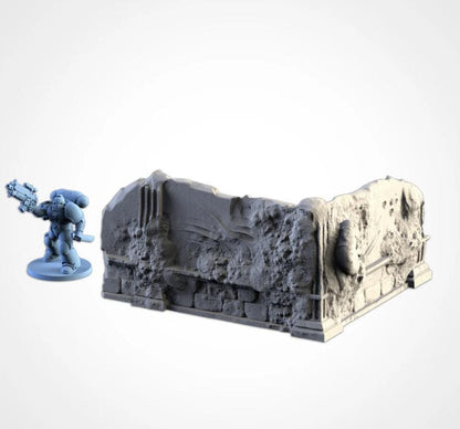 Modular INFECTED RUINS Txarli Factory Infected Alien Building Terrain Cityscape Set, Perfect for Tabletop Wargames