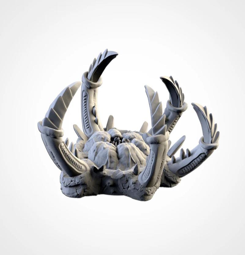 Modular ALIEN TERRAIN Txarli Factory Infected Tyranid Building Terrain Cityscape Set, Perfect for Tabletop Wargames