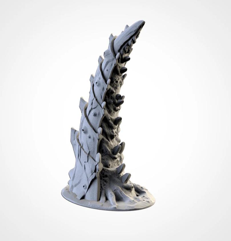 Modular ALIEN TERRAIN Txarli Factory Infected Tyranid Building Terrain Cityscape Set, Perfect for Tabletop Wargames