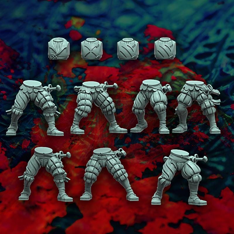 Imperial Landsknecht Handgunners and Crossbowmen Miniatures, Weapon Conversions Fantasy by Reptilian Overlords, perfect for Fantasy Wargames