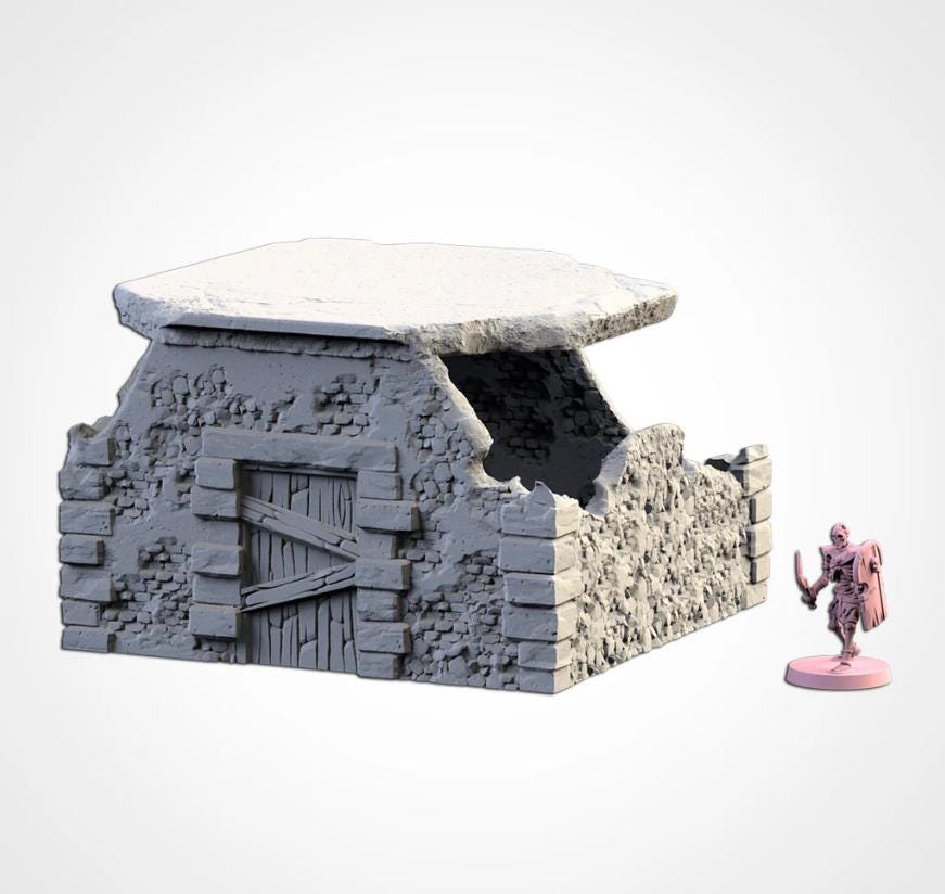 Modular ABANDONED TOWN Txarli Factory Terrain Cityscape Set, Perfect for Tabletop Wargames