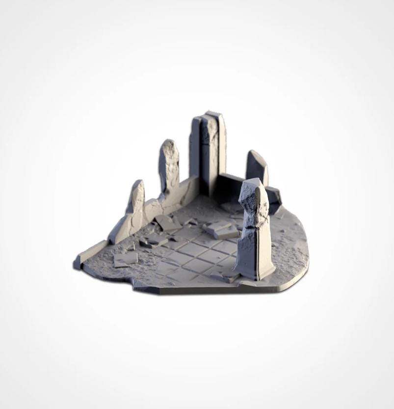 Modular CITY RUINS set Txarli Factory Ruined Building Terrain Cityscape Set, Perfect for Tabletop Wargames