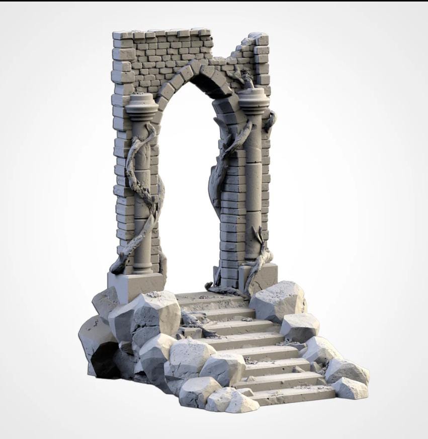 ABANDONED CITY RUINS Modular Wargaming Overgrown Ruins Terrain by Txarli Factory for Tabletop Wargames
