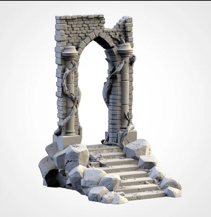ABANDONED CITY RUINS Modular Wargaming Overgrown Ruins Terrain by Txarli Factory for Tabletop Wargames