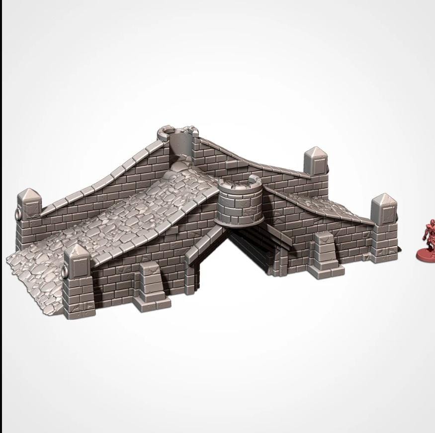 Modular STONE BRIDGES Terrain Cityscape Set, Perfect for Tabletop Wargames