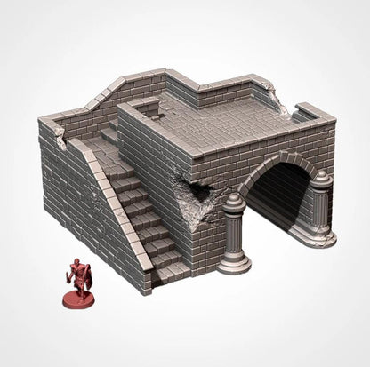 Modular STONE BRIDGES Terrain Cityscape Set, Perfect for Tabletop Wargames