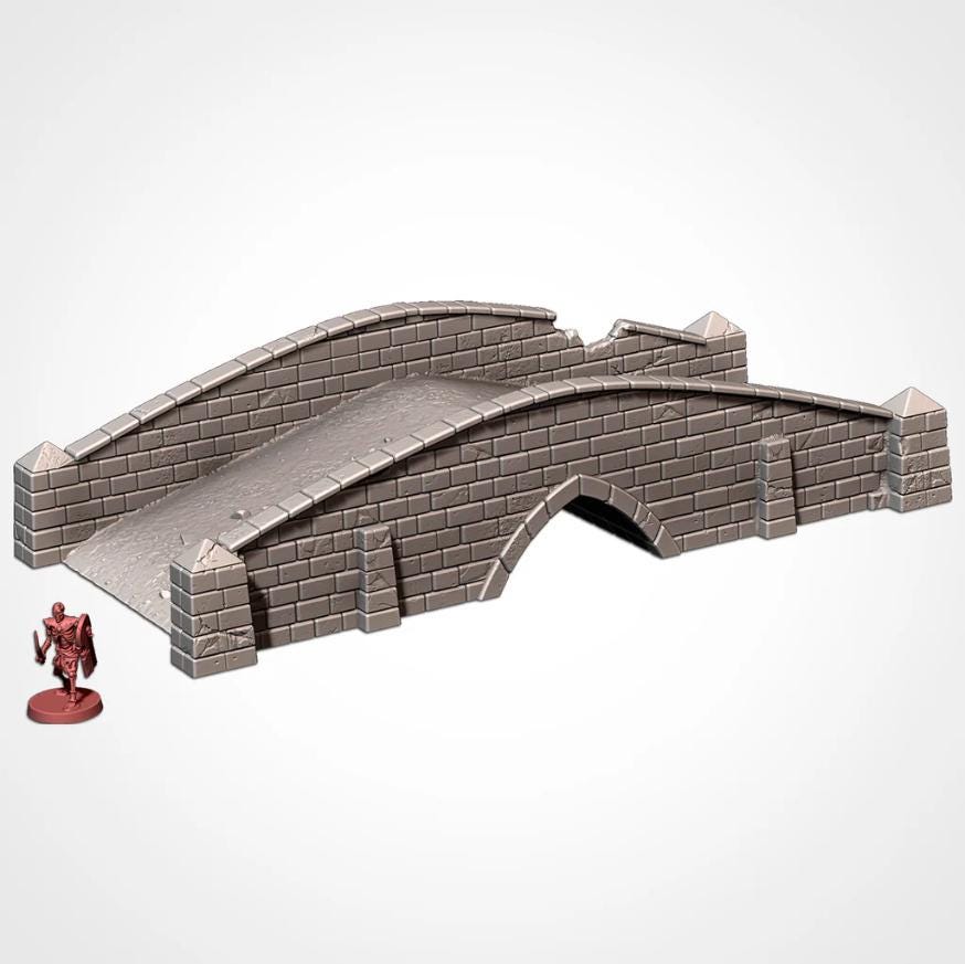 Modular STONE BRIDGES Terrain Cityscape Set, Perfect for Tabletop Wargames