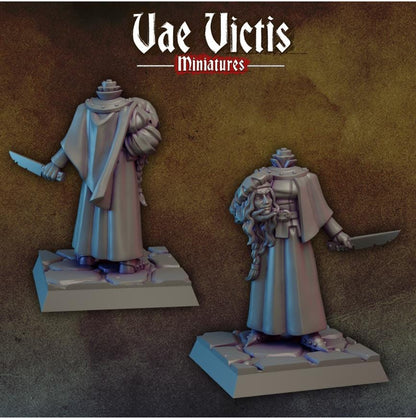 Gravediggers and Ghouls Warband, Gladiators, Headless Noblewoman,Fantasy Miniatures by Vae Victis, perfect for Fantasy Wargames and RPGs