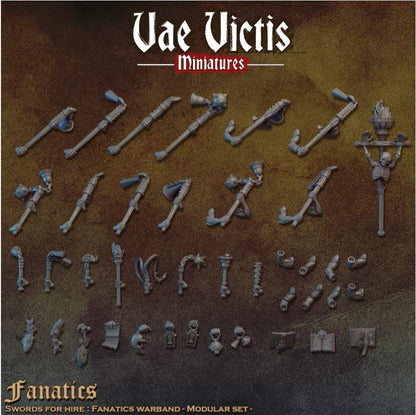 Fanatics and Zealots Warband, Rat Catcher, Sword Swallower, Grave Keeper, Fantasy Miniatures by Vae Victis, perfect for Fantasy Wargames