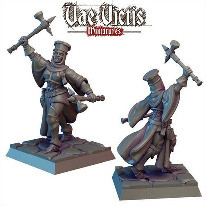 Ratkin Warband, Field Surgeon. Drummer, Noble Fighter,  Fantasy Miniatures by Vae Victis, perfect for Fantasy Wargames and Tabletop RPGs
