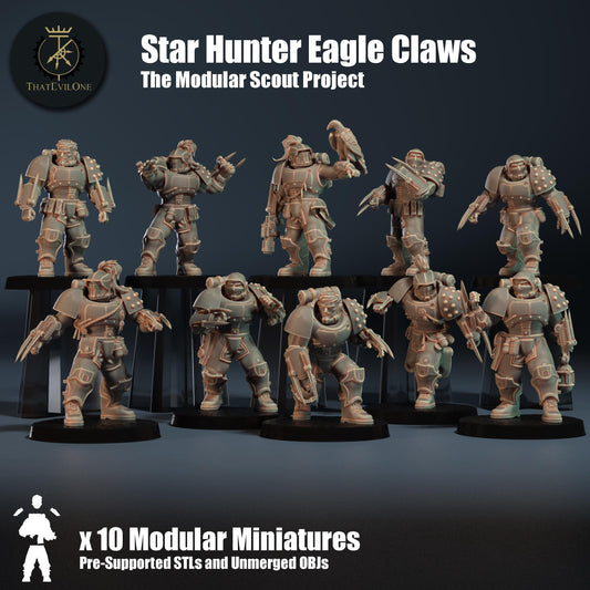 Scout Eagle Claws, Modular Sci-Fi warriors by ThatEvilOne, Sci-Fi Wargames Proxy