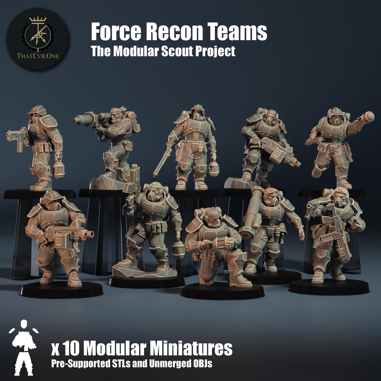 Scout Force Recon, Modular Sci-Fi warriors by ThatEvilOne, Sci-Fi Wargames Proxy
