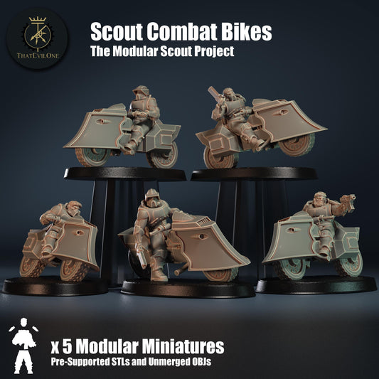 Scout Combat Bikes, Modular Sci-Fi Vehicles by ThatEvilOne, Sci-Fi Wargames Proxy
