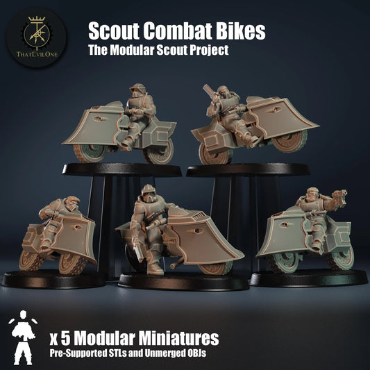 Scout Combat Bikes, Modular Sci-Fi Vehicles by ThatEvilOne, Sci-Fi Wargames Proxy