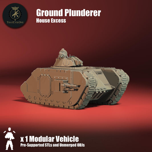 Militia Ground Plunderer , Modular Sci-Fi Vehicle by ThatEvilOne, Sci-Fi Wargames Proxy, Imperial heretic Auxillia Transport Light Tank