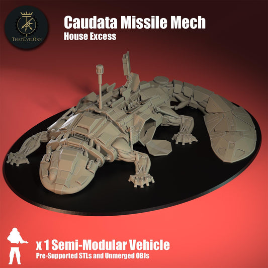 Caudata Missile Mech, Modular Sci-Fi Vehicle by ThatEvilOne, Sci-Fi Wargames Proxy, Imperial heretic Auxillia Transport Mech