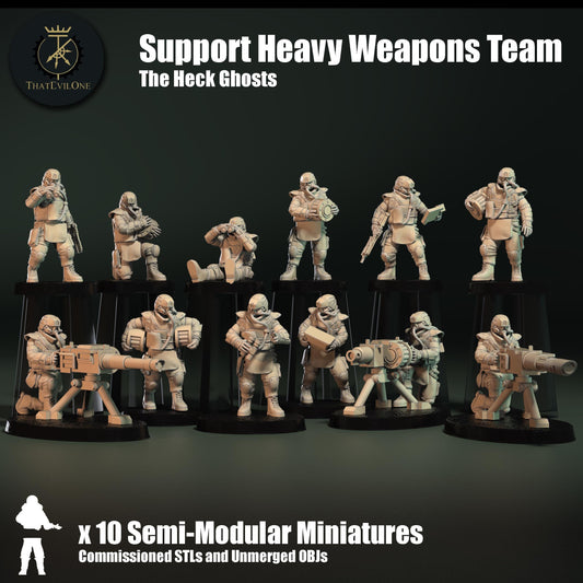 Support Heavy Weapons Teams, Semi-modular Sci-Fi warriors by ThatEvilOne, Sci-Fi Wargames Guard Proxy, Imperial Auxilia Army