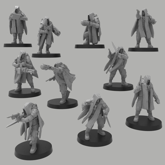 Recon Saboteurs, Semi-modular Sci-Fi warriors by ThatEvilOne, Sci-Fi Wargames Guard Proxy, Imperial Auxilia Army