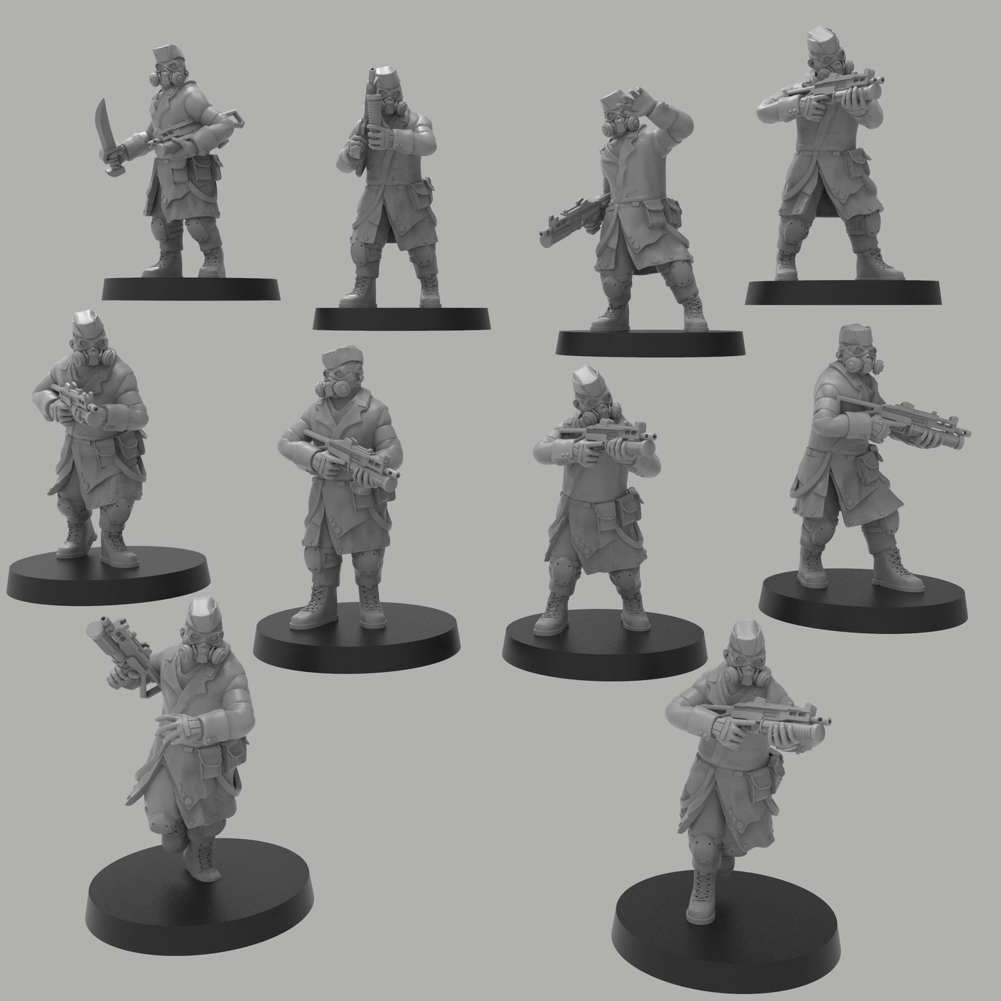 Heck Ghosts Assault Infantry w/ Flamers, Semi-modular Sci-Fi warriors by ThatEvilOne, Sci-fi Wargames Guard Proxy