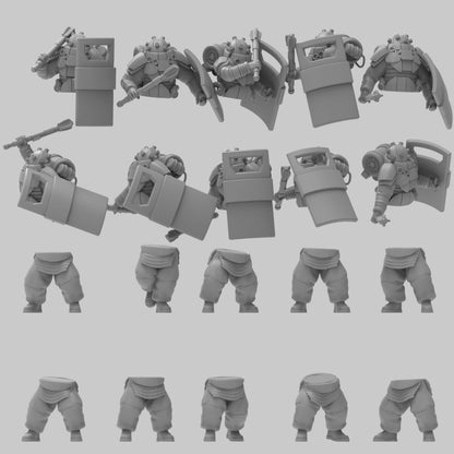 O.G.R.E Combat Suits w/ Mauls, Semi-modular Sci-Fi warriors by ThatEvilOne, Sci-fi Wargames Proxy