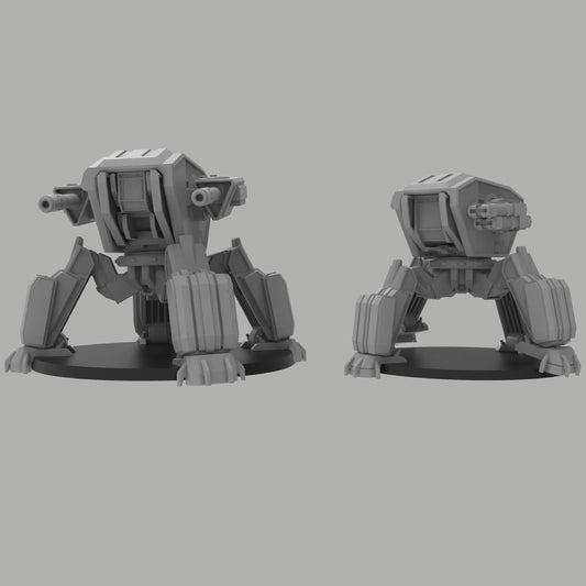 Mauler Personal Combat Walker, Modular Sci-Fi Vehicle by ThatEvilOne, Sci-Fi Wargames Proxy, Imperial Auxilia Heavy Sentinel Walker