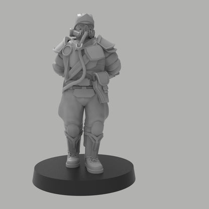 The Heck Ghosts Colonel , Semi-modular Sci-Fi Commander Model by ThatEvilOne, Sci-Fi Wargames Guard Proxy