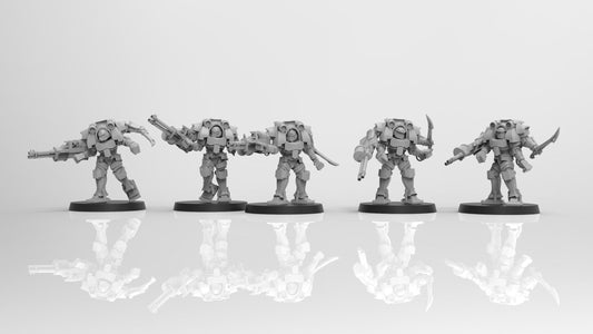 Perfect Sons Oblit-Reavers, Monopose Sci-Fi warriors by ThatEvilOne, Sci-Fi Wargames Proxy