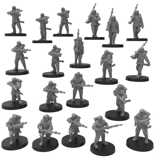 Rororii Line Levy, Imperial Guard, monopose Sci-Fi warriors by ThatEvilOne, Sci-Fi Wargames Guard Proxy