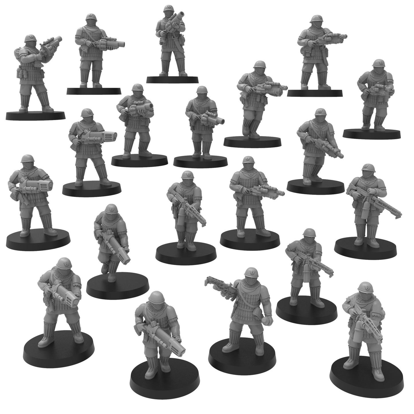 Foederatii Special Weapons, Imperial Guard, monopose Sci-Fi warriors by ThatEvilOne, Sci-Fi Wargames Guard Proxy