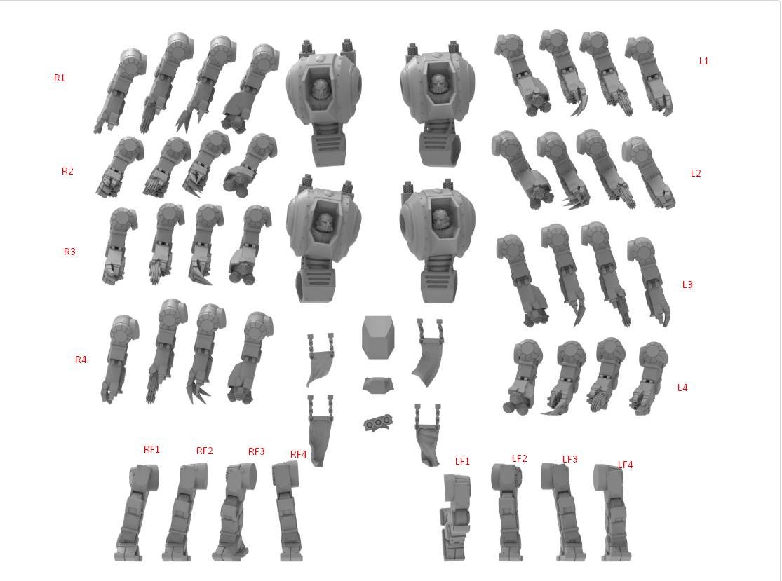 Palatinii Proto-Ironclad Dreadnoughts, Imperial Guard, monopose Sci-Fi warriors by ThatEvilOne, Sci-fi Wargames Guard Proxy