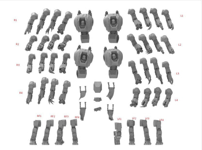 Palatinii Proto-Ironclad Dreadnoughts, Imperial Guard, monopose Sci-Fi warriors by ThatEvilOne, Sci-fi Wargames Guard Proxy