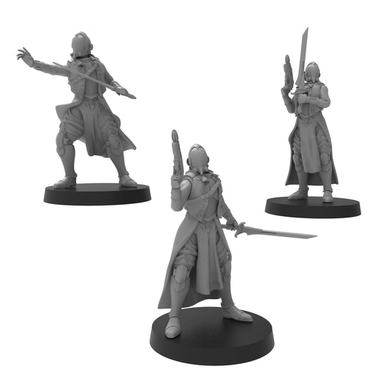 Elven Warseers , monopose Sci-Fi warriors by ThatEvilOne, Grimdark Space elf proxy