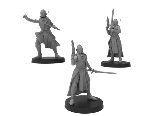 Elven Warseers , monopose Sci-Fi warriors by ThatEvilOne, Grimdark Space elf proxy