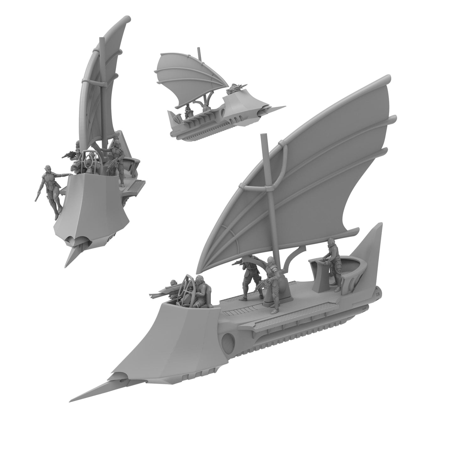 Elven Galleon, multipart Sci-Fi warriors by ThatEvilOne, Grimdark Space elf proxy