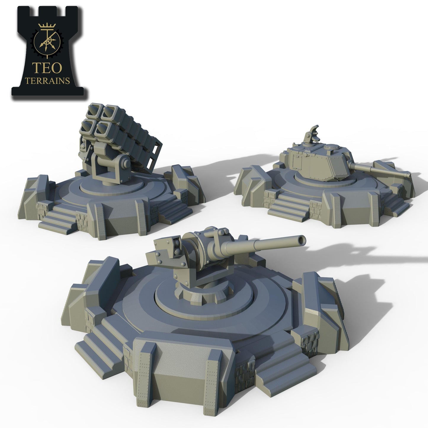 TEO Terrains - Air Defense Batteries, multipart modular Sci-Fi terrain by ThatEvilOne, Sci-Fi Wargames Imperial Proxy