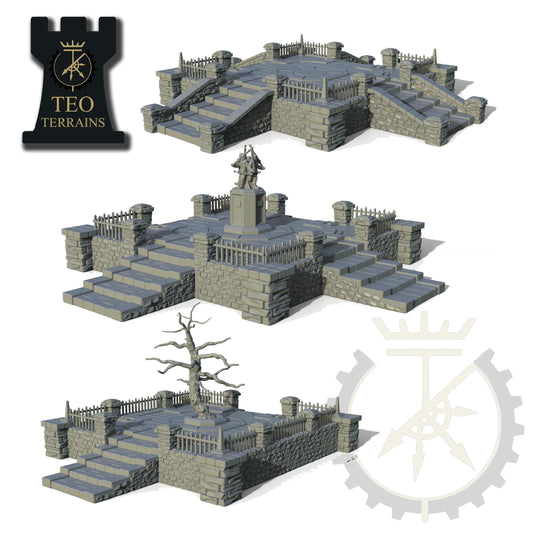 TEO Terrains - Town Plaza, multipart modular Sci-Fi or Fantasy terrain by ThatEvilOne
