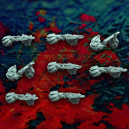 Imperial Landsknecht Handgunners and Crossbowmen Miniatures, Weapon Conversions Fantasy by Reptilian Overlords, perfect for Fantasy Wargames