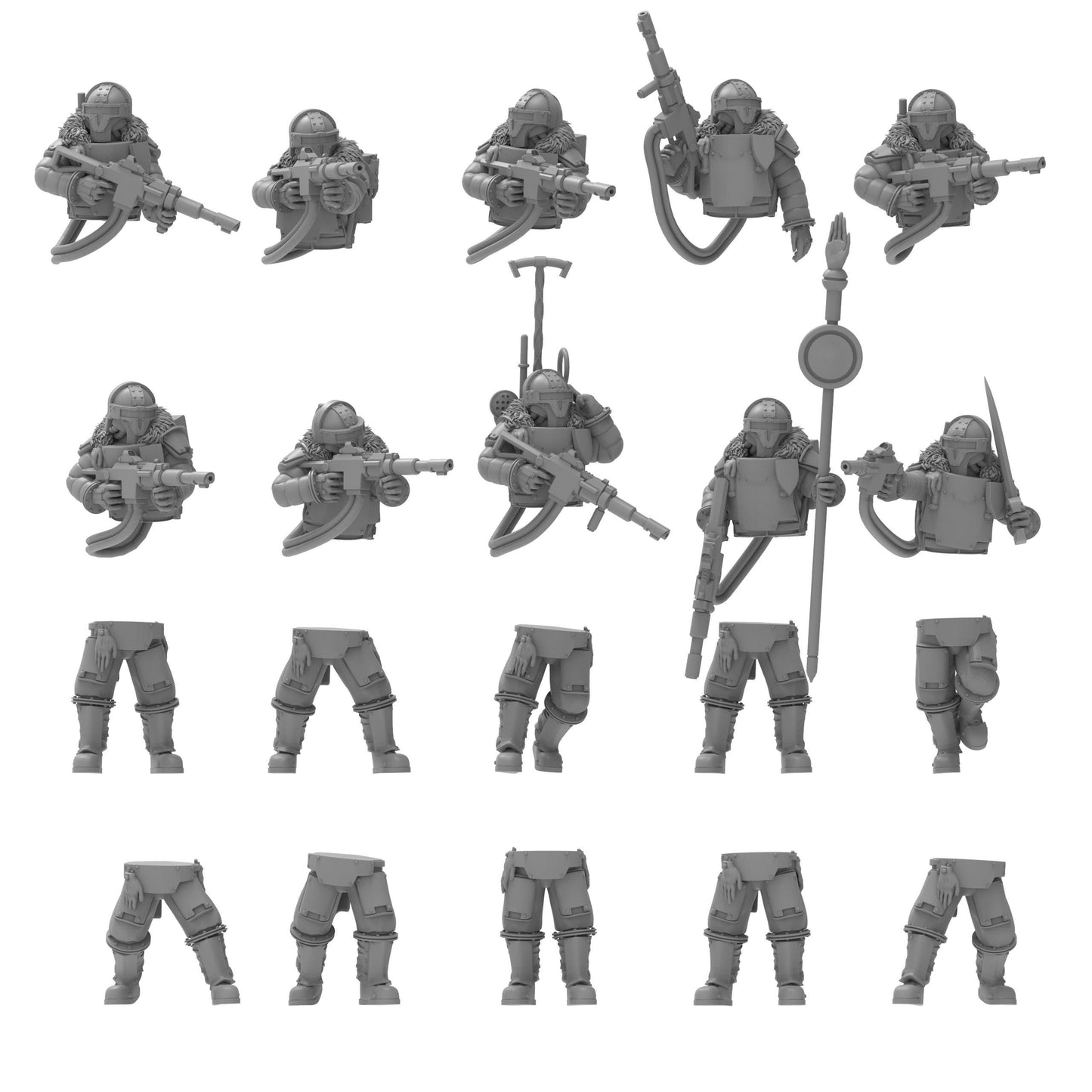 Lunar Auxilia First Cohort, Semi-Modular Sci-Fi warriors by ThatEvilOne, Sci-Fi Wargames Proxy, Imperial Auxillia Army