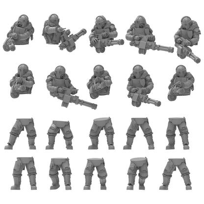 Evocatii Rotorcannons, Semi-Modular Sci-Fi warriors by ThatEvilOne, Sci-Fi Wargames Proxy, Imperial Auxillia Army
