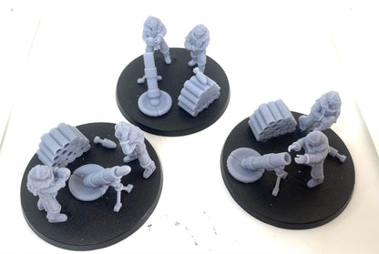 Lunar Auxilia Mortars, Semi-Modular Sci-Fi warriors by ThatEvilOne, Sci-Fi Wargames Proxy, Imperial Auxillia Army