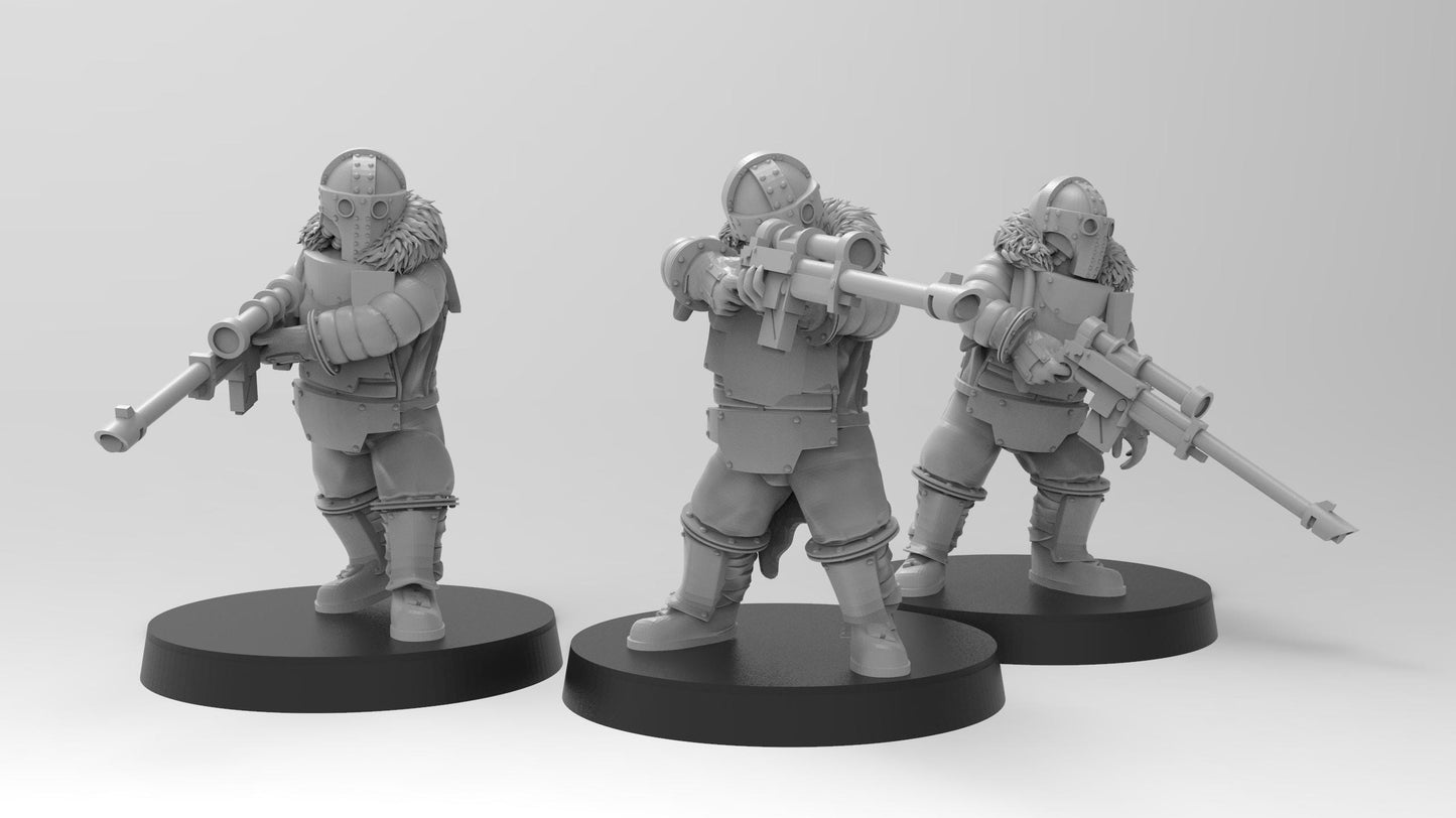 Lunar Auxilia Halfling Snipers, Semi-Modular Sci-Fi warriors by ThatEvilOne, Sci-Fi Wargames Proxy, Imperial Auxillia Army