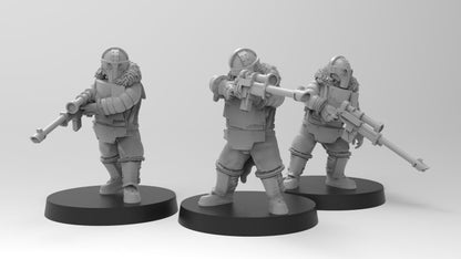 Lunar Auxilia Halfling Snipers, Semi-Modular Sci-Fi warriors by ThatEvilOne, Sci-Fi Wargames Proxy, Imperial Auxillia Army
