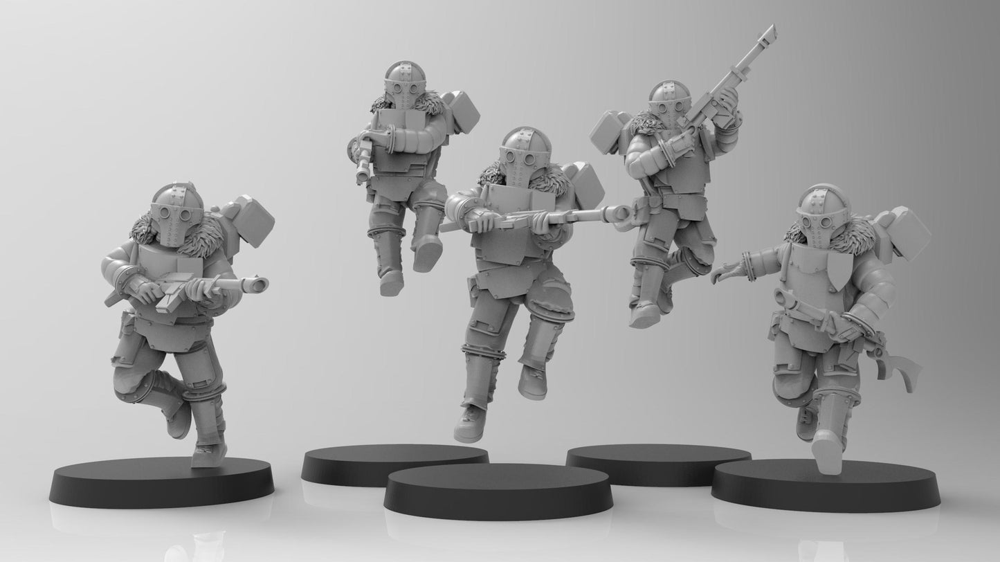 Lunar Auxilia Drop Troopers, Semi-Modular Sci-Fi warriors by ThatEvilOne, Sci-Fi Wargames Proxy, Imperial Auxillia Army