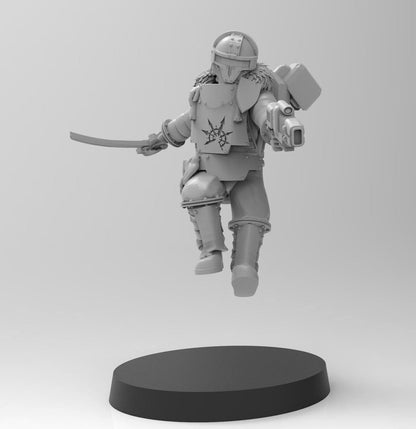 Lunar Auxilia Drop Commanders , Semi-Modular Sci-Fi warriors by ThatEvilOne, Sci-fi Wargames Proxy, Imperial Auxillia Army