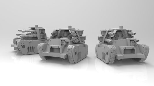 Lunar Auxilia Quad Tankettes, Semi-Modular Sci-Fi warriors by ThatEvilOne, Sci-fi Wargames Proxy, Imperial Auxillia Army