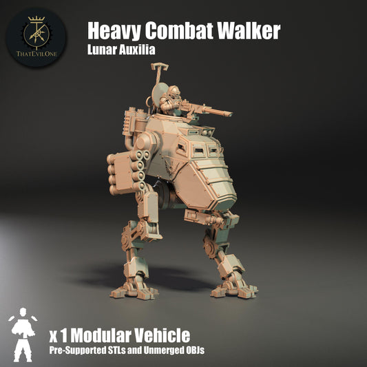 Lunar Auxilia Heavy Combat Walker , Modular Sci-Fi Vehicle by ThatEvilOne, Sci-fi Wargames Proxy