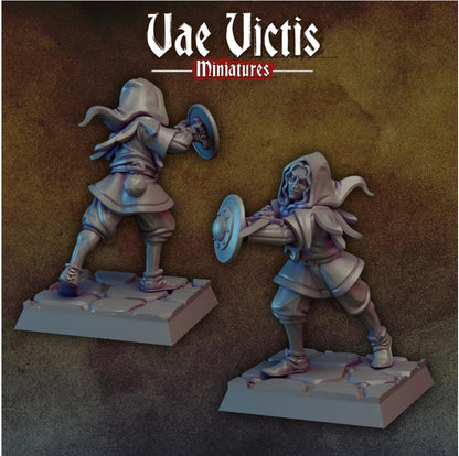 Gravediggers and Ghouls Warband, Gladiators, Headless Noblewoman,Fantasy Miniatures by Vae Victis, perfect for Fantasy Wargames and RPGs