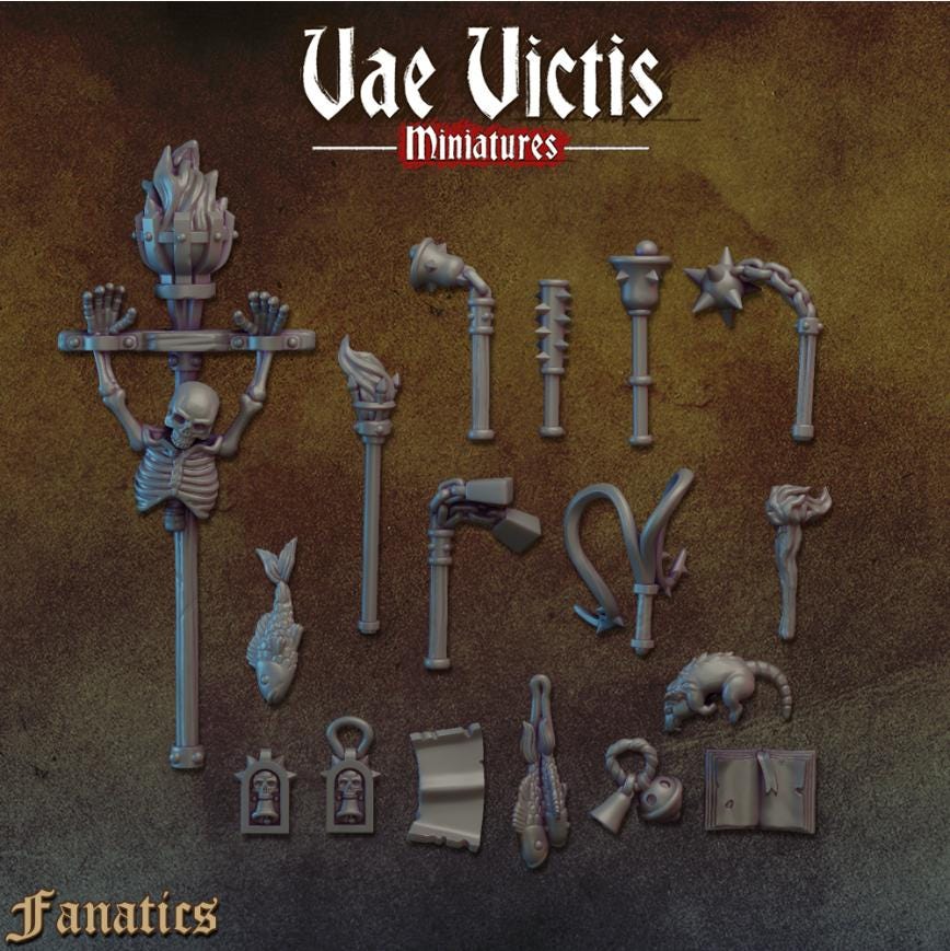 Fanatics and Zealots Warband, Rat Catcher, Sword Swallower, Grave Keeper, Fantasy Miniatures by Vae Victis, perfect for Fantasy Wargames