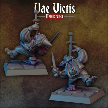 Fanatics and Zealots Warband, Rat Catcher, Sword Swallower, Grave Keeper, Fantasy Miniatures by Vae Victis, perfect for Fantasy Wargames